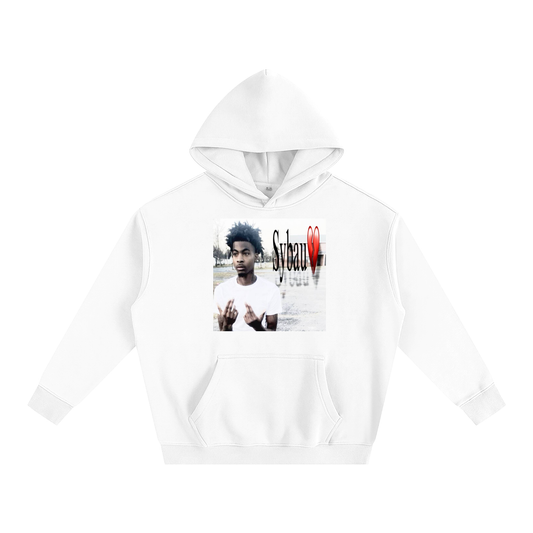 Sybau White Fleece Hoodie