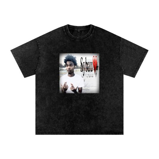 Sybau Black T-Shirt (Acid Wash)